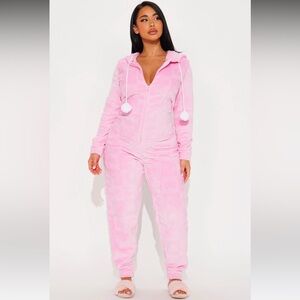 NEW Plush Hooded PJ Jumpsuit Onesie